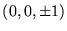 $ \left(0, 0, \pm 1\right)$