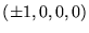$ \left( \pm 1, 0, 0, 0\right)$