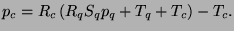 \( p_{c}=R_{c}\left( R_{q}S_{q}p_{q}+T_{q}+T_{c}\right) -T_{c}. \)